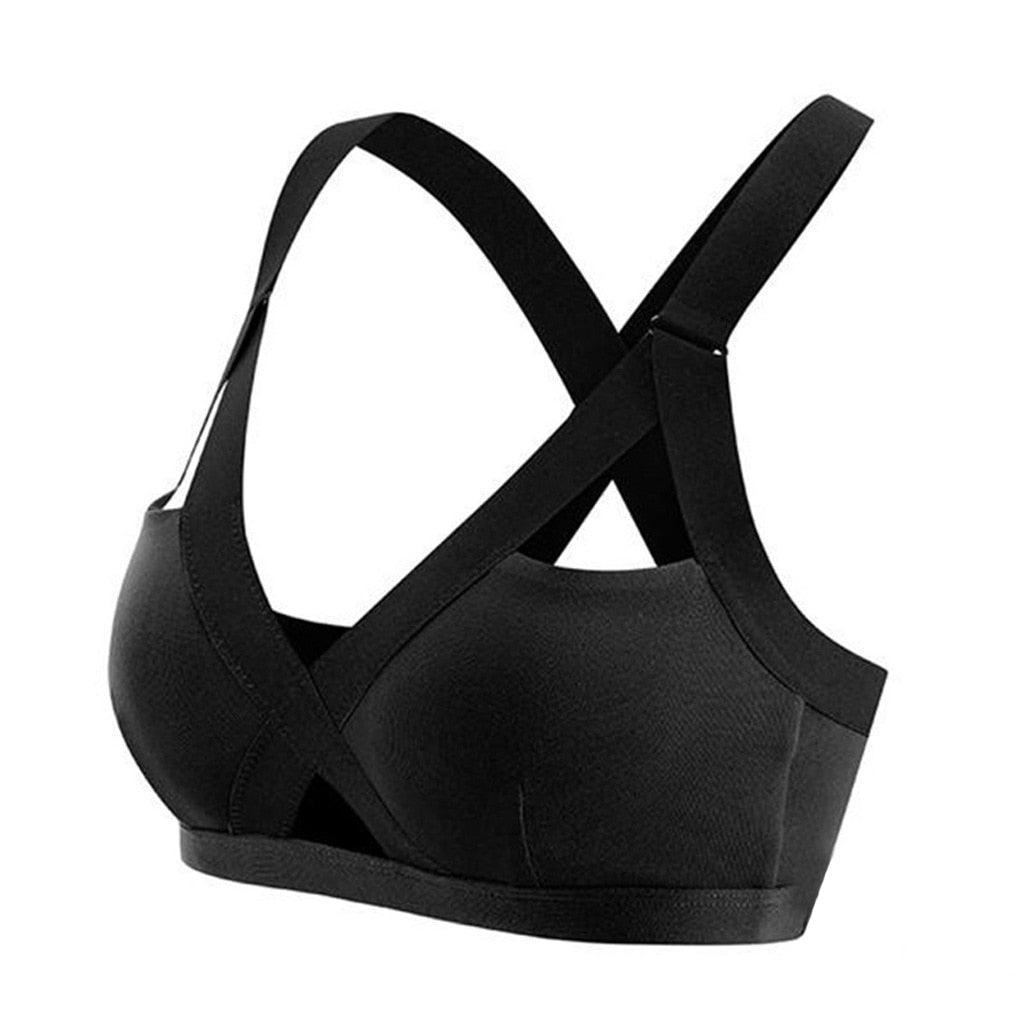 Reggiseno Sportivo Seamless con Schiena Incrociata – Modello 3 – nero