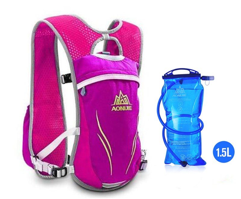Zaino da Idratazione per Trail Running 5,5 L – Rosa – con sacca idrica