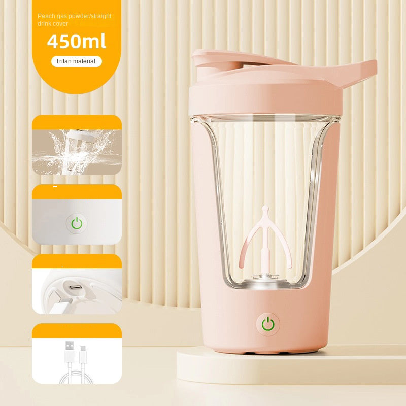 Shaker Elettrico Ricaricabile con Miscelazione Automatica – Rosa – ricaricabile