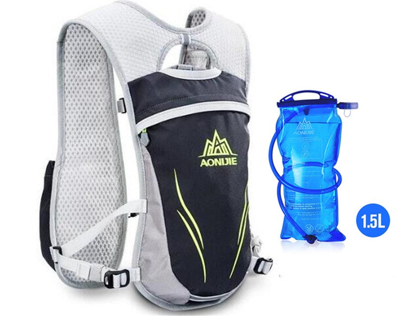 Zaino da Idratazione per Trail Running 5,5 L – Nero – con sacca idrica