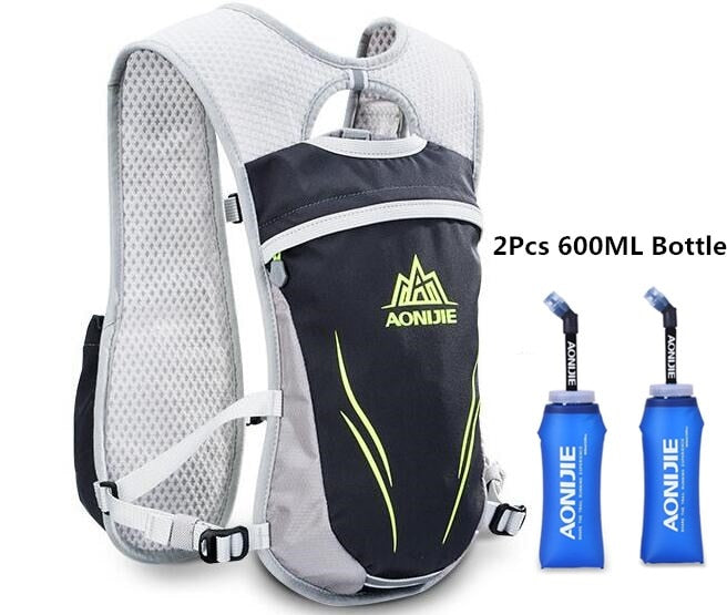 Zaino da Idratazione per Trail Running 5,5 L – Nero – con borraccia 600 ml