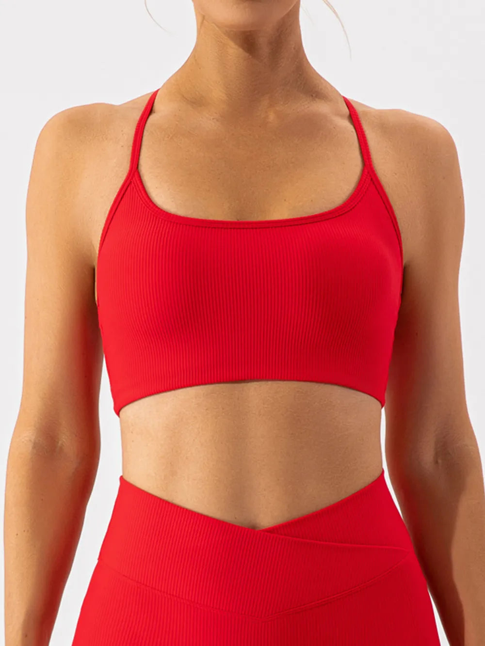Top Sportivo Donna con Schiena Lavorata – Rosso