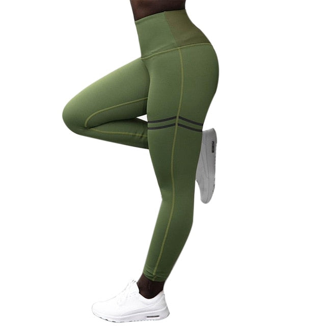 Leggings Sportivi Donna a Vita Alta – Verde