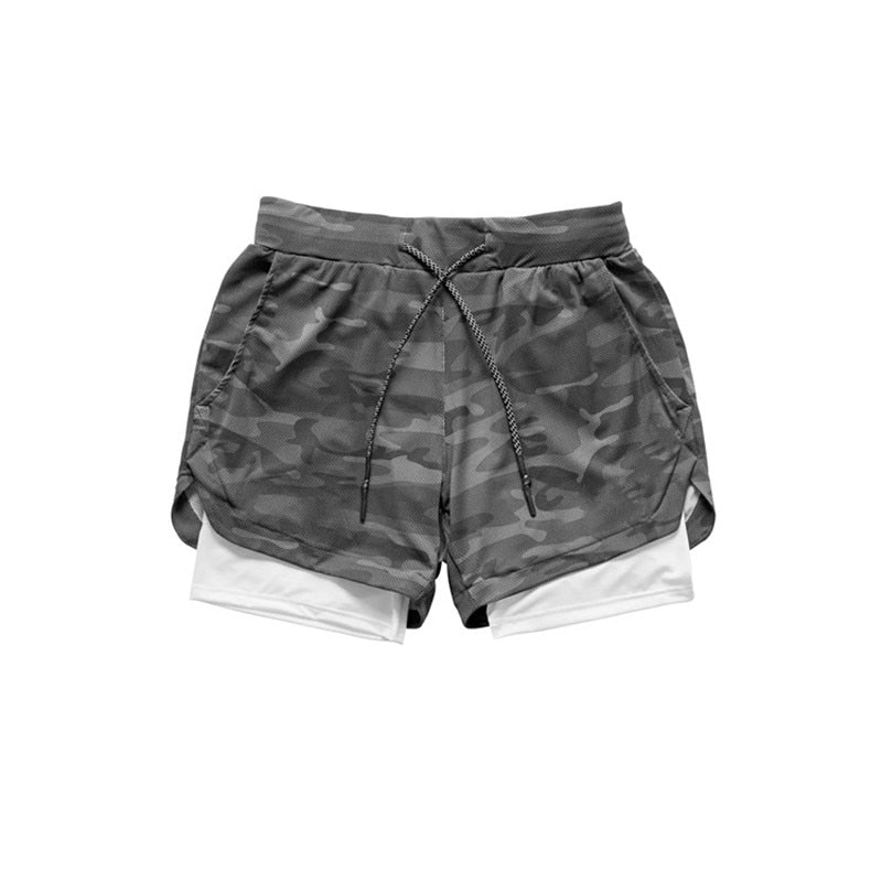 Pantaloncini da Corsa Uomo Camouflage 2 in 1 – foto 3 di 12