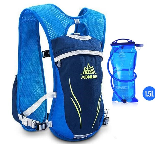 Zaino da Idratazione per Trail Running 5,5 L – Blu – con sacca idrica