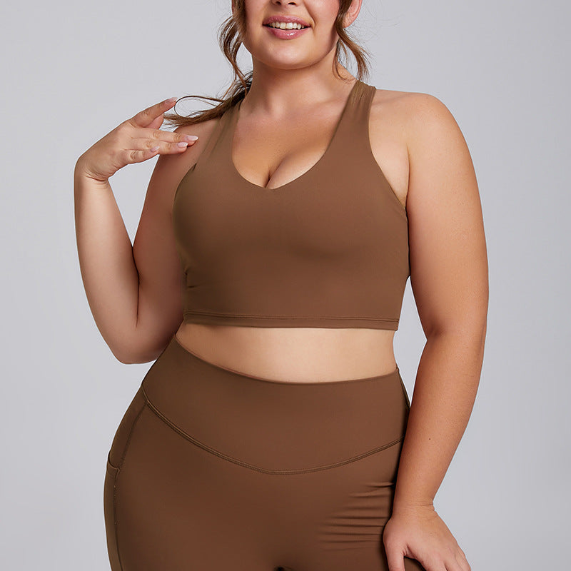 Completo Yoga Donna Due Pezzi – Tessuto Premium – Solo top – moka