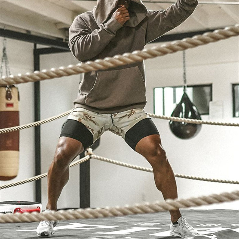 Pantaloncini da Corsa Uomo Camouflage 2 in 1 – foto 6 di 12