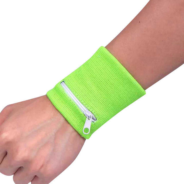 Marsupio da Polso Sportivo con Zip – Verde