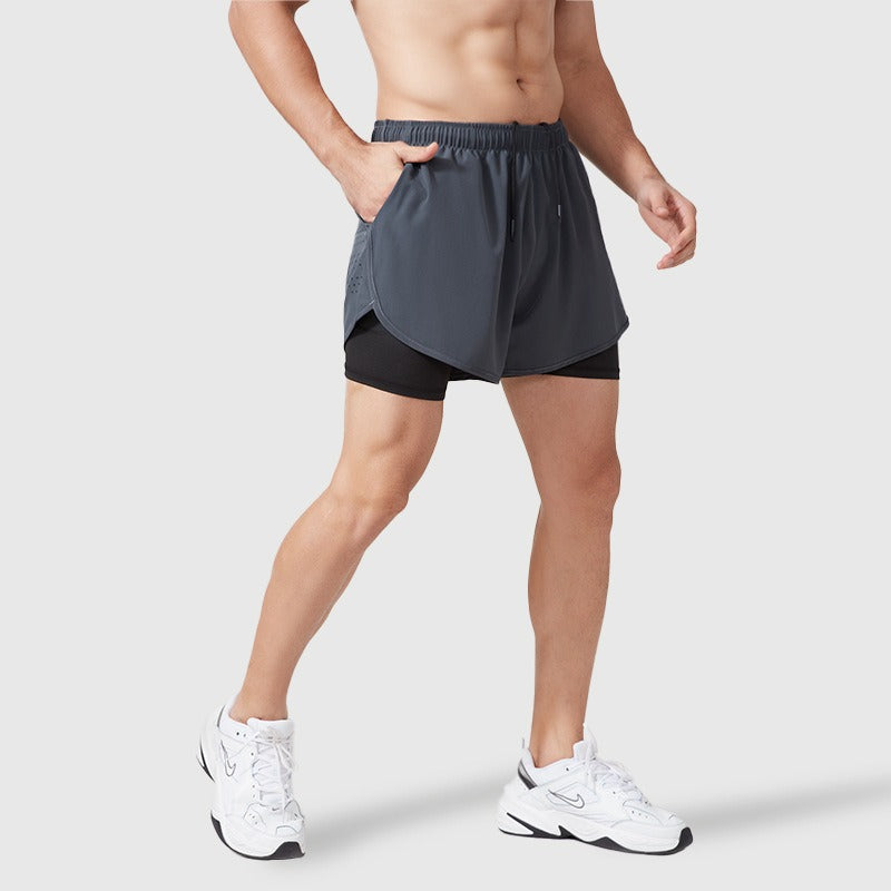 Short de sport homme double couche – photo 3 sur 9