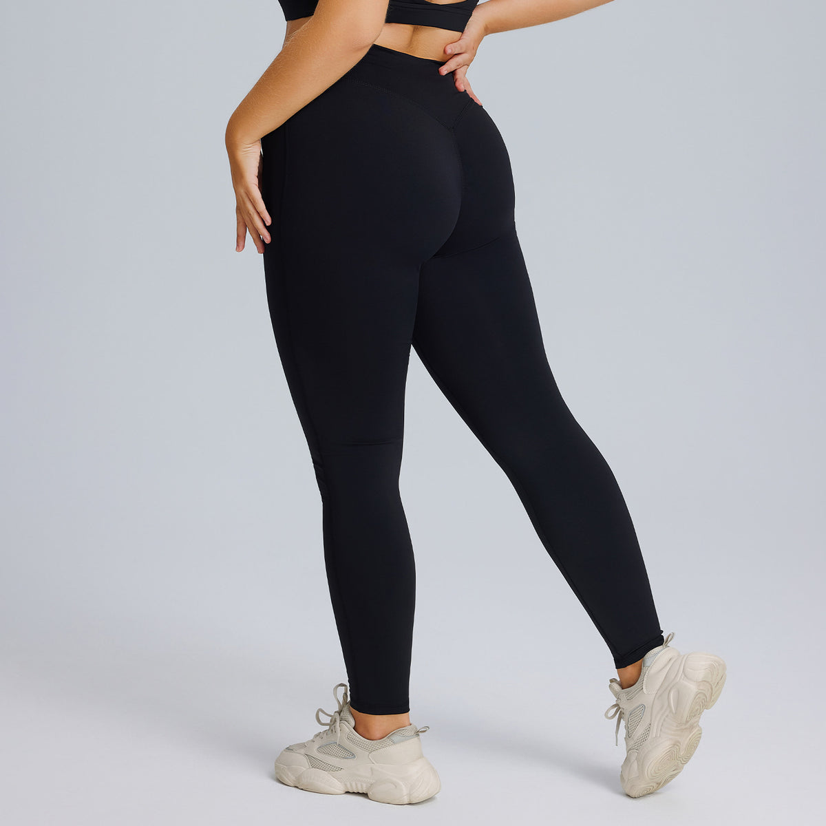 Completo Sportivo Donna – Top e Leggings per Corsa – Solo leggings – nero