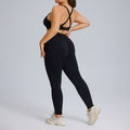 Completo Sportivo Donna – Top e Leggings per Corsa – Completo top + leggings – nero