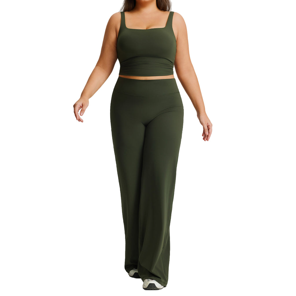 Completo Sportivo Donna – Top e Pantaloni Dritti