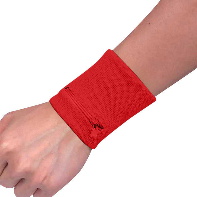Marsupio da Polso Sportivo con Zip – Rosso