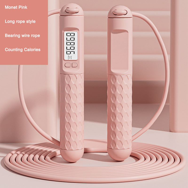 Corda per Saltare con Contatore Digitale – Rosa – con corda