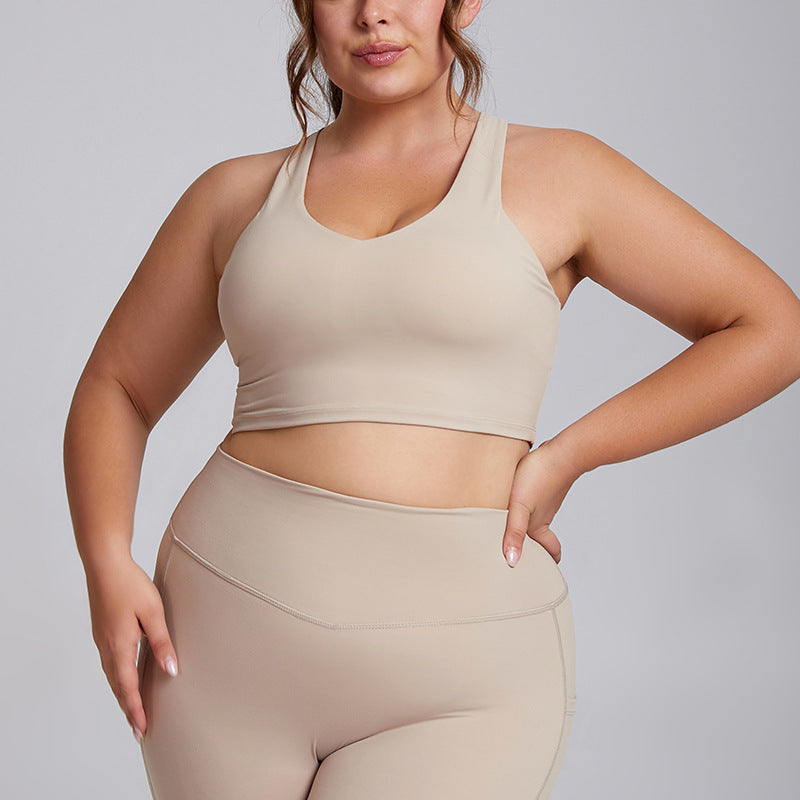 Completo Yoga Donna Due Pezzi – Tessuto Premium – Solo top – beige