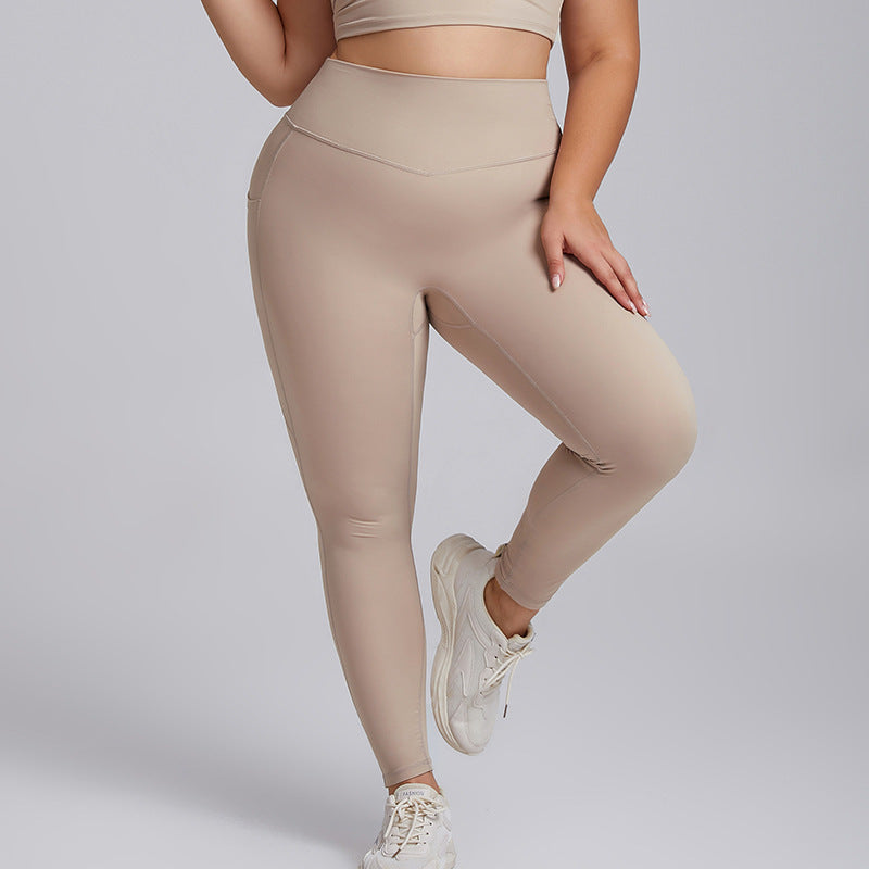 Completo Yoga Donna Due Pezzi – Tessuto Premium – Solo pantaloni – beige