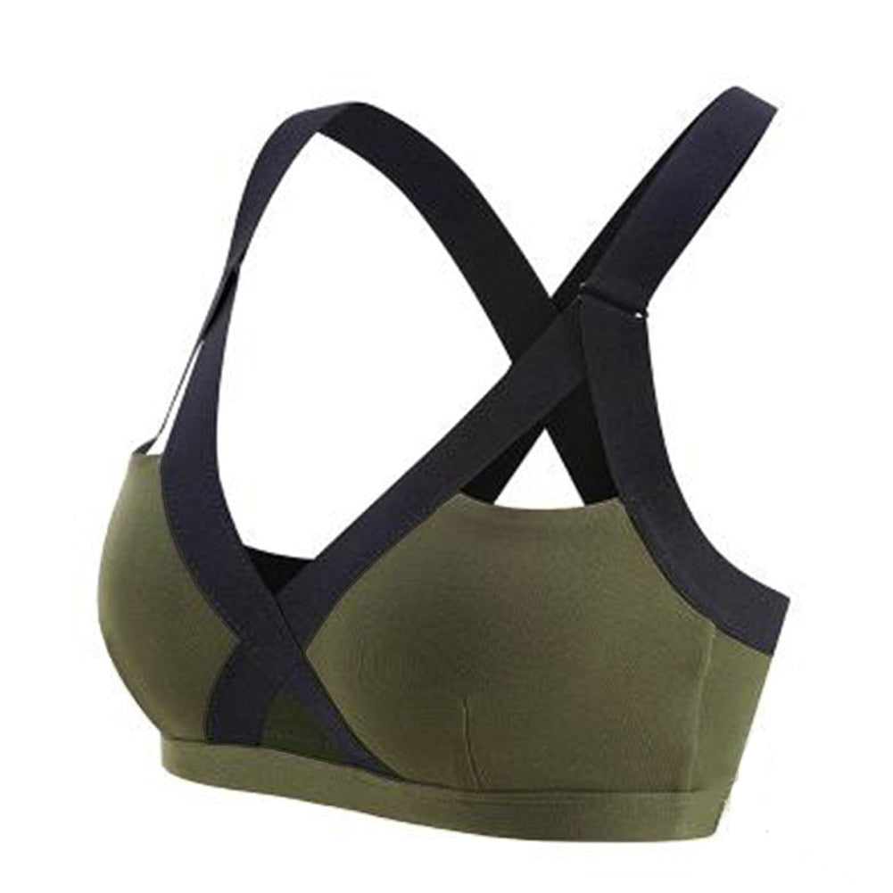 Reggiseno Sportivo Seamless con Schiena Incrociata – Modello 3 – verde