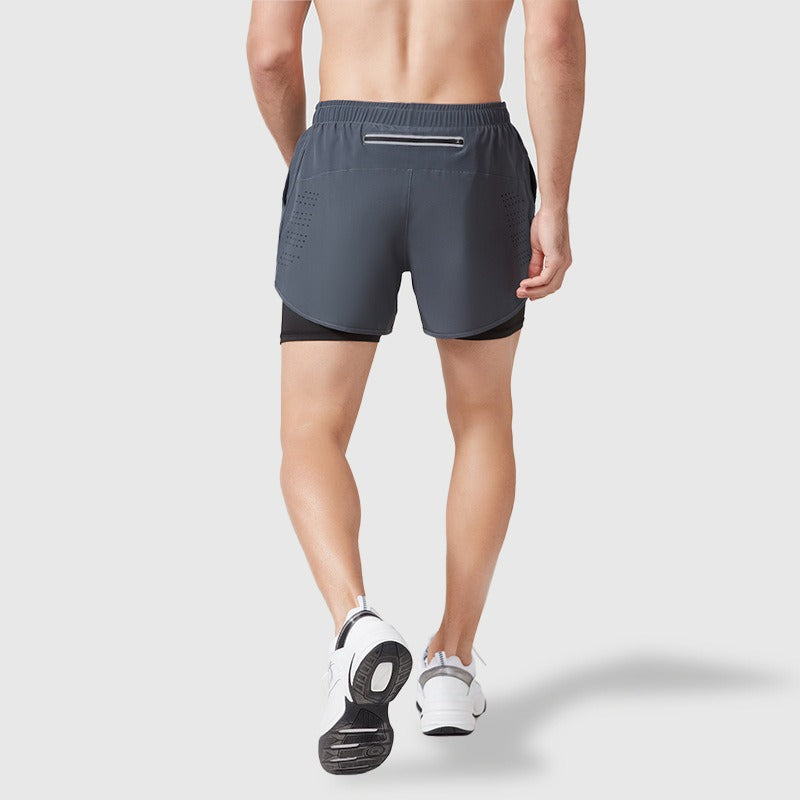 Short de sport homme double couche – photo 4 sur 9