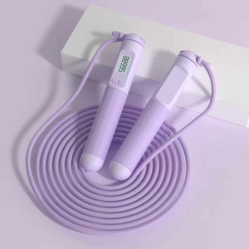 Corda per Saltare con Contatore Digitale – Viola – con corda