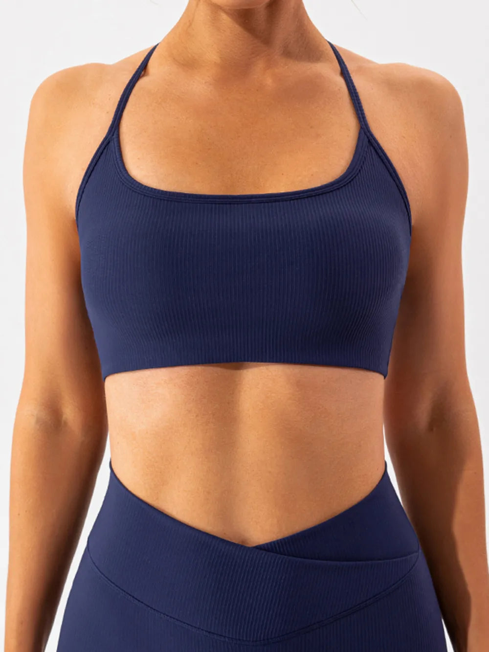 Top Sportivo Donna con Schiena Lavorata – Blu scuro