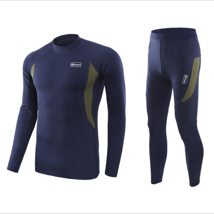 Completo Termico Uomo – Maglia e Pantalone – Blu navy