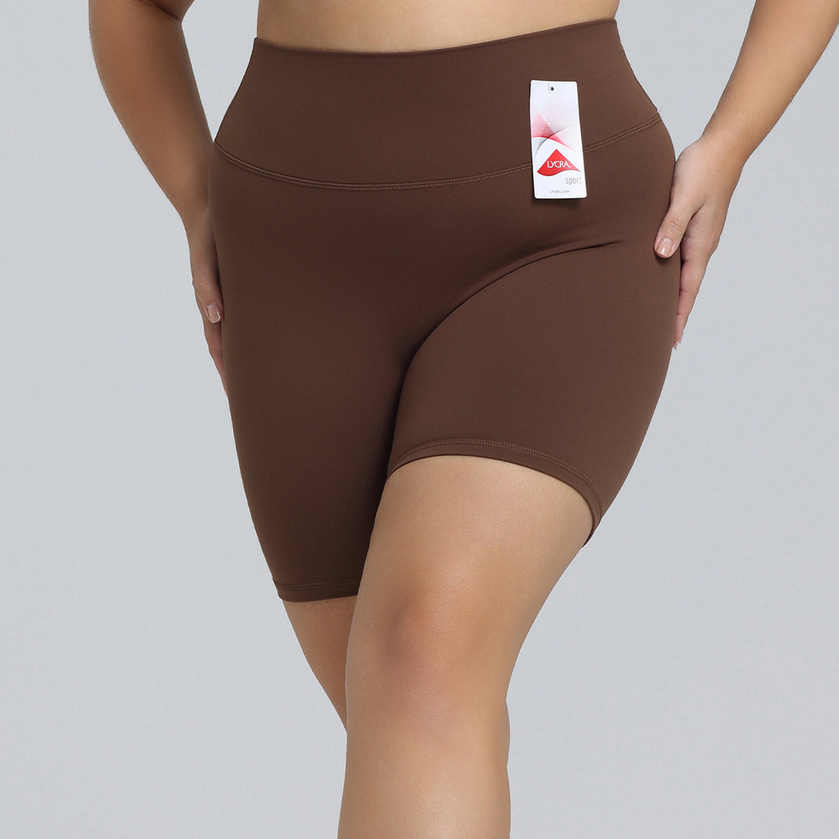 Completo Yoga Donna Aderente – Top e Leggings – Solo shorts – marrone