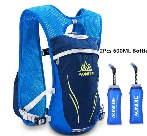 Zaino da Idratazione per Trail Running 5,5 L – Blu – con borraccia 600 ml