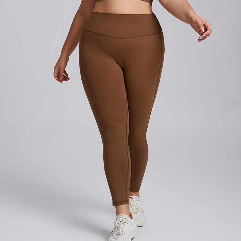 Completo Yoga Donna Due Pezzi – Tessuto Premium – Solo pantaloni – moka