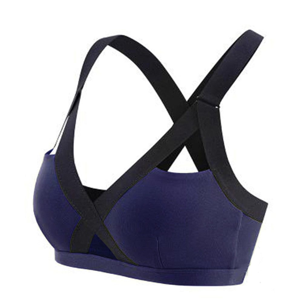 Reggiseno Sportivo Seamless con Schiena Incrociata – Modello 3 – blu navy
