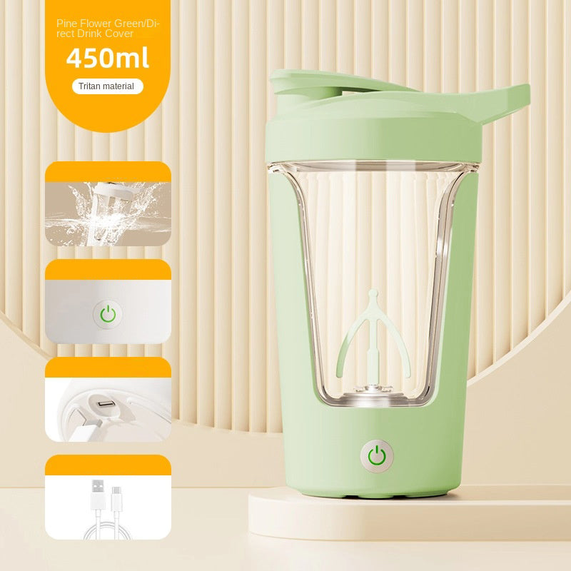 Shaker Elettrico Ricaricabile con Miscelazione Automatica – Verde – ricaricabile