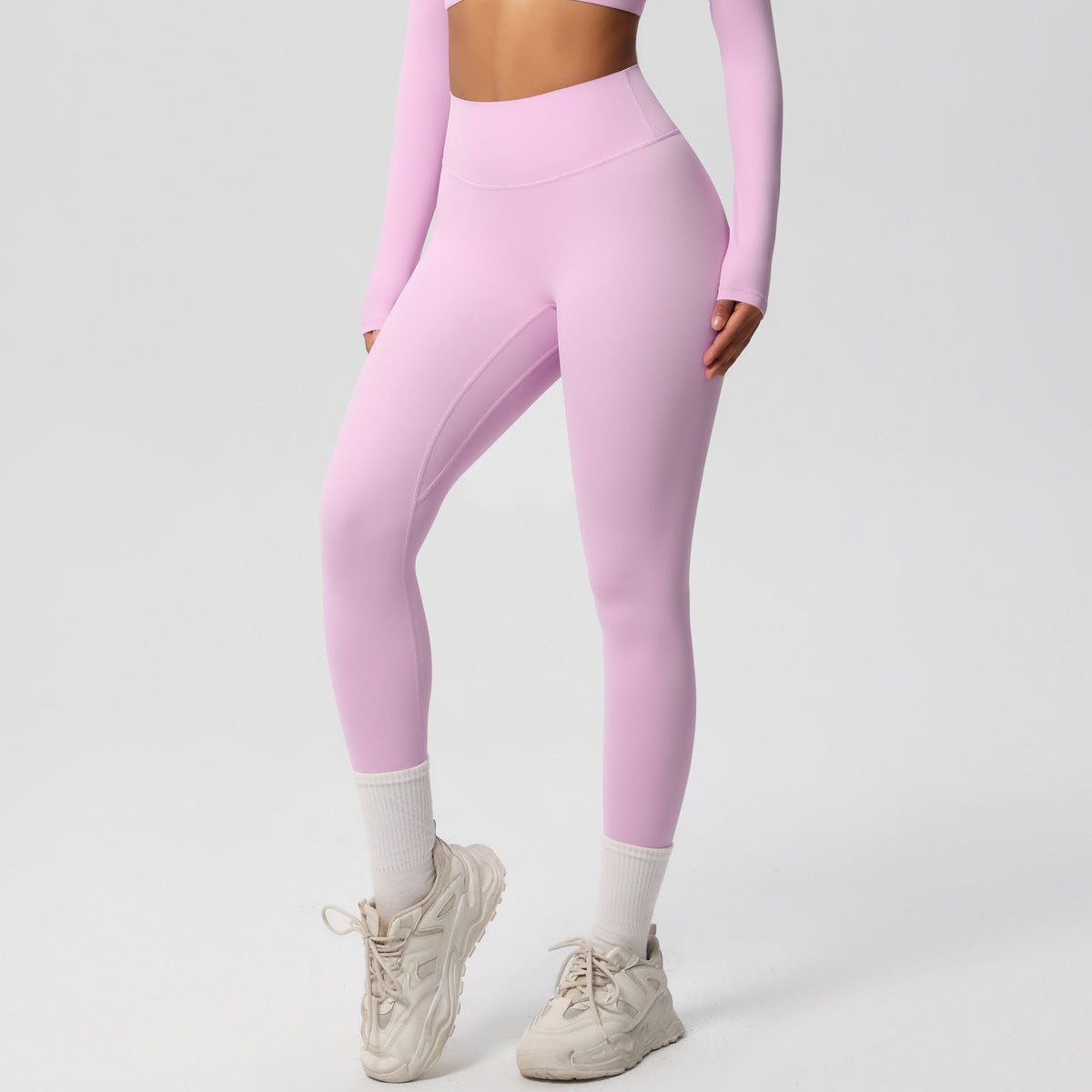 Completo Sportivo Donna – Top Schiena Lavorata e Pantaloni – Pantaloni 7100 – rosa ciliegio