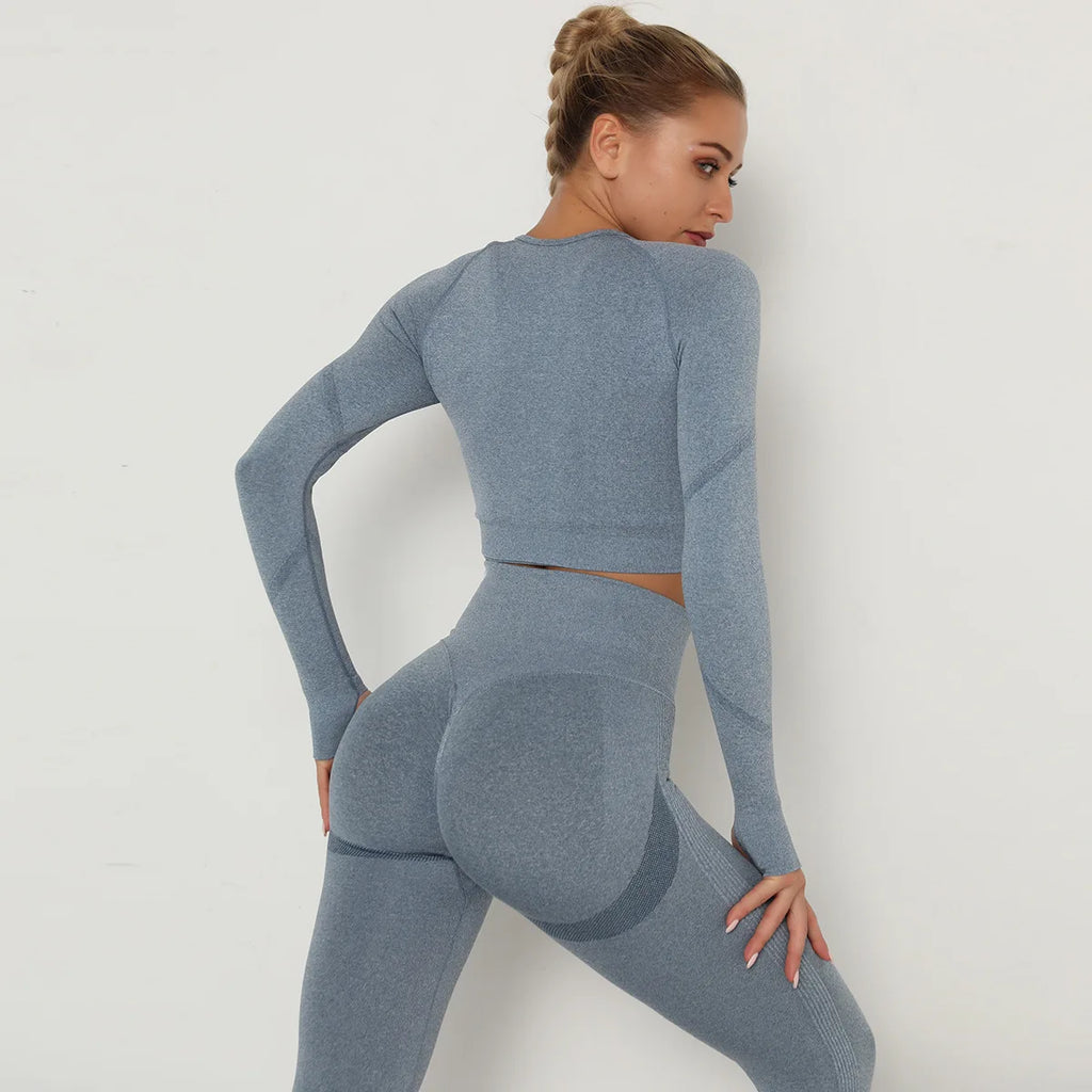 Set Fitness Donna Seamless – Top e Leggings – foto 2 di 27